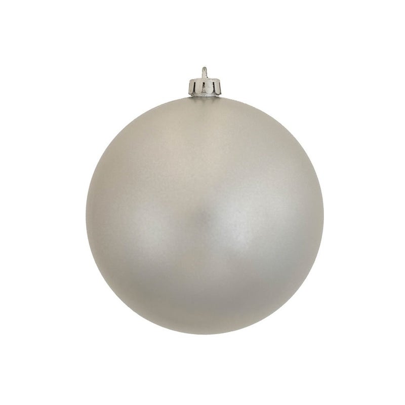 فيكرمان Vickerman 6 "" Christmas Ornament Ball Silver Candy Finish Shatterplack Plastic UV مقاوم لعيد الميلاد الديكور الشجرة 4 - جاهز للتعليق - Image 1