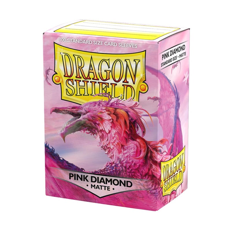 Dragon Shield | Standard Size Card Matte Sleeves | 100 CT - Smooth & Tough Premium TCG Sleeves | Compatible with Pokemon, Flesh & Blood, One Piece & Magic the Gathering | Pink Diamond - Matte - Image 1