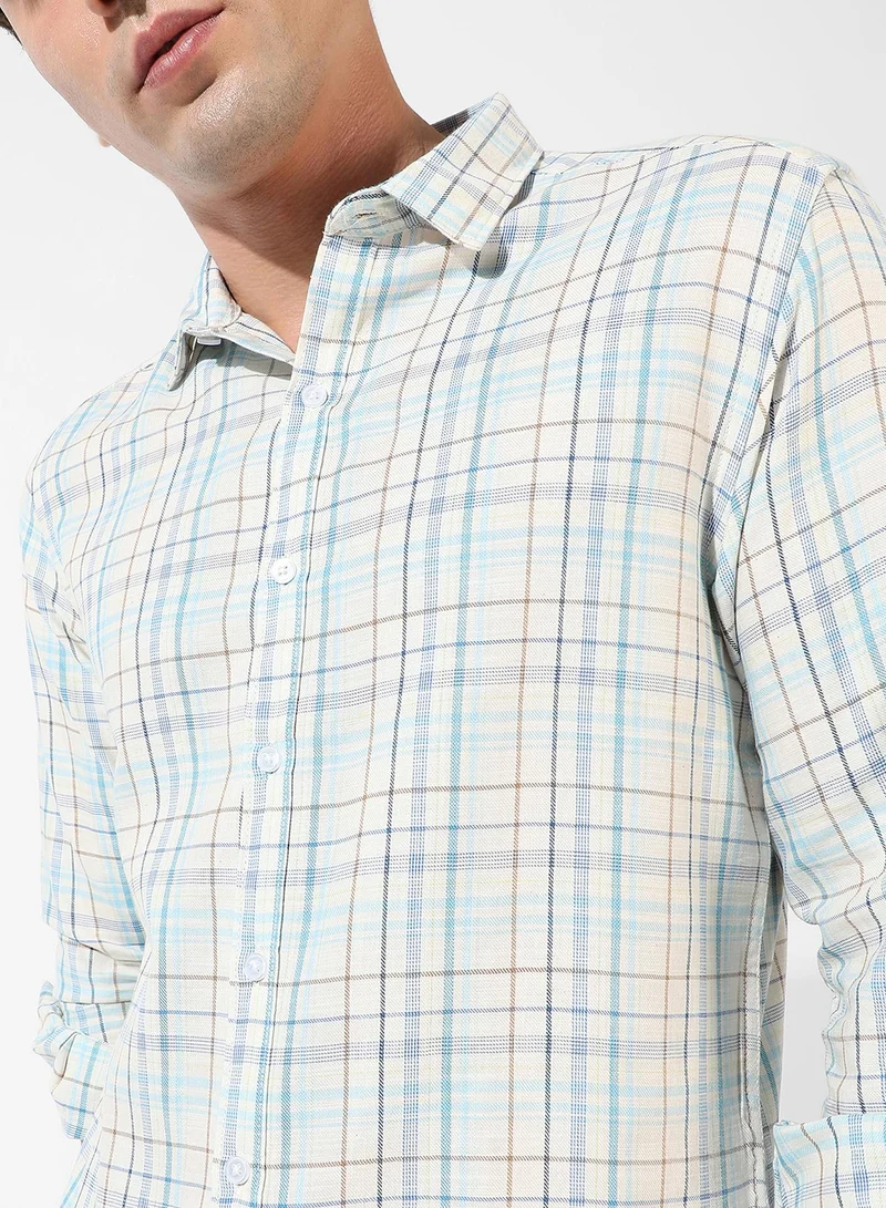 Campus Sutra Men's Multicolour Checkered Regular Fit Casual Shirt