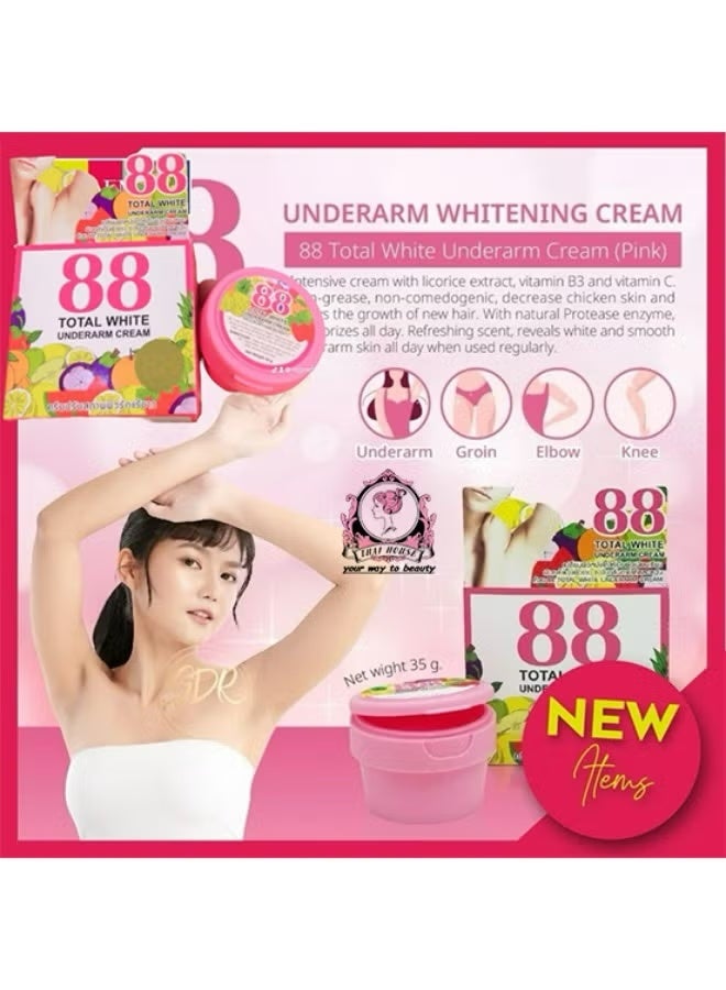 88 Total White Pink Underarm Brightening Cream – 35 g - Image 2