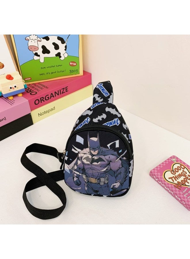 Children's Bag Kindergarten Baby Cartoon Coin Purse Outdoor Leisure Crossbody Bag Boy Handsome Fashionable Chest Bag-Color:Black  - Image 1