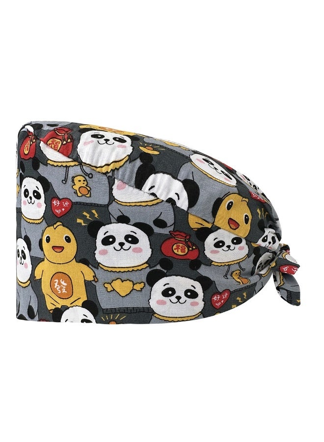 NIBEMINENT Surgical Scrub Cap Printing Medical Working Hat  Cotton Women Men Beautician Dust Proof Cooking Chef Nurse Head Caps