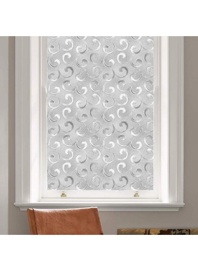 Bluejw BL092-111 Color Retro Electrostatic Glass Sticker PVC Glue-free Window Sticker Removable Frosted Glass Window Decorations - Image 1