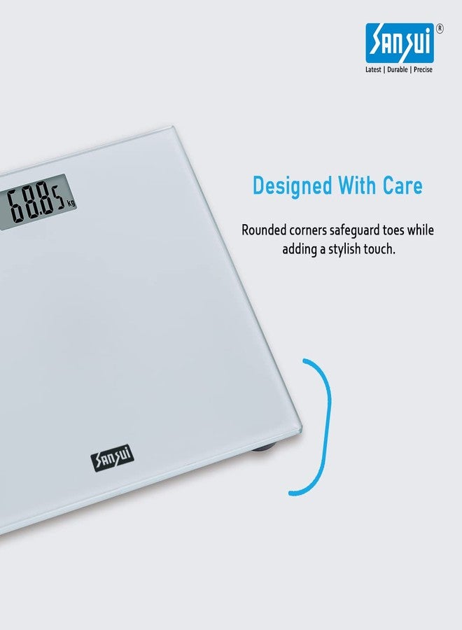 Sansui Digital Bathroom Scale, 180 kg (White) - Image 2