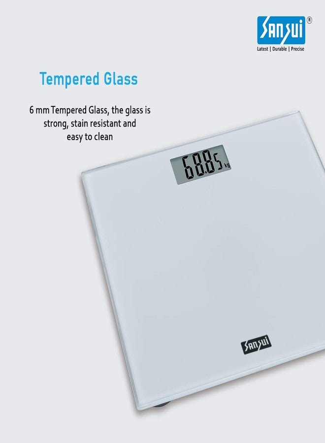 Sansui Digital Bathroom Scale, 180 kg (White) - Image 3