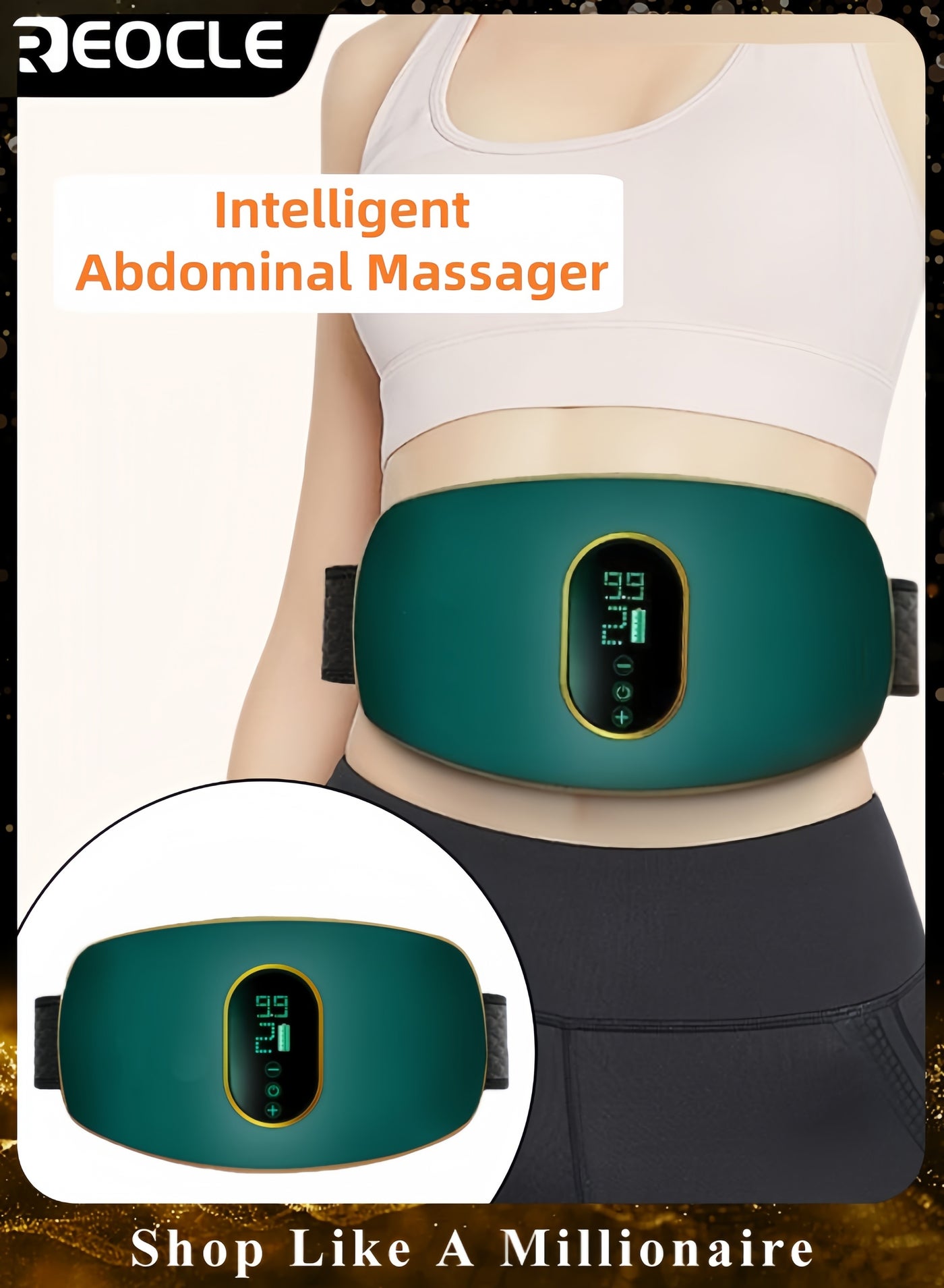 Slimming Belt Weight Loss Machine Adjustable Vibration Massage Belly Fat Weight Loss Machine with 3 Massage Modes for Women Men