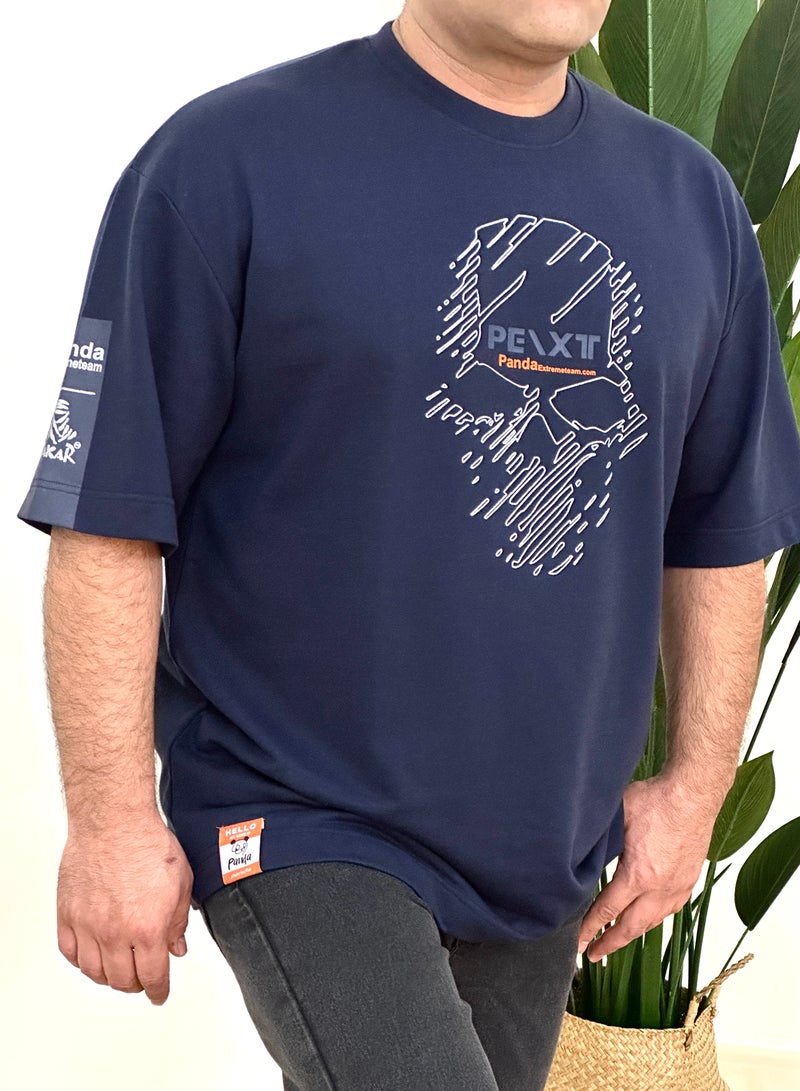 panda extreme team cotton drop shoulder t shirt over size big size  - Image 1