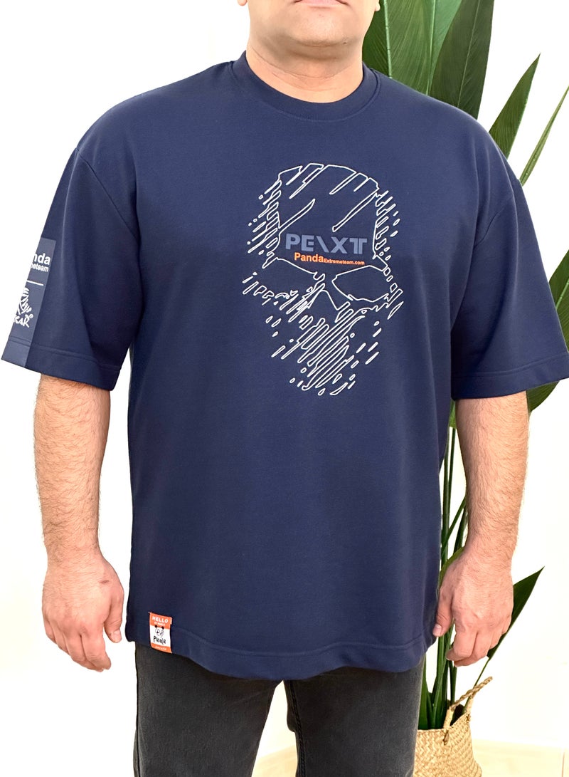 panda extreme team cotton drop shoulder t shirt over size big size  - Image 3