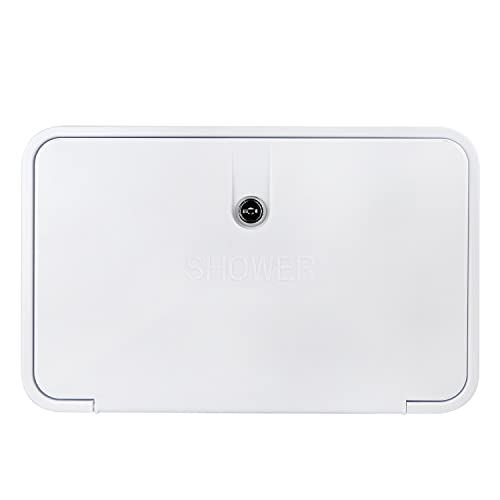 OYMOV RV Exterior Shower Box Kit with Lock for Outside, Outdoor Non-Metallic RV Accessories for RVs, Fifth Wheels, Motorhomes, Travel Trailers, Campers - White - Image 3
