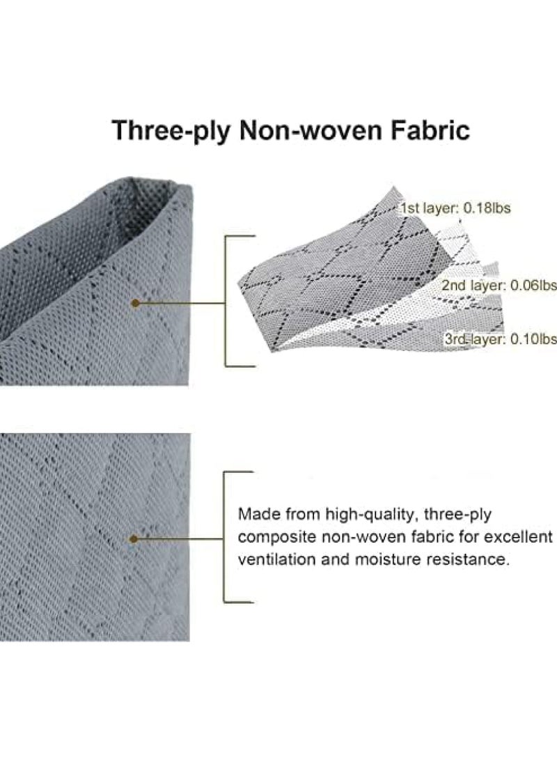 Captaintech 5 Pack 60x40 cm Large Storage Bags 90L Clothes Storage Bins Foldable Closet Organizers Storage Containers with Durable Handles Thick Fabric for Blanket Comforter Clothing Bedding - Image 4