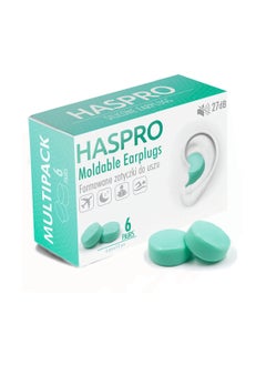 HASPRO HASPRO [6-Pair Pack] Soft Silicone Earplugs for Sleeping, Swimming & Bathing, Anti-Snoring, Noise Cancelling Reusable Earplugs. Adults & Children (Mint)  - Image 2