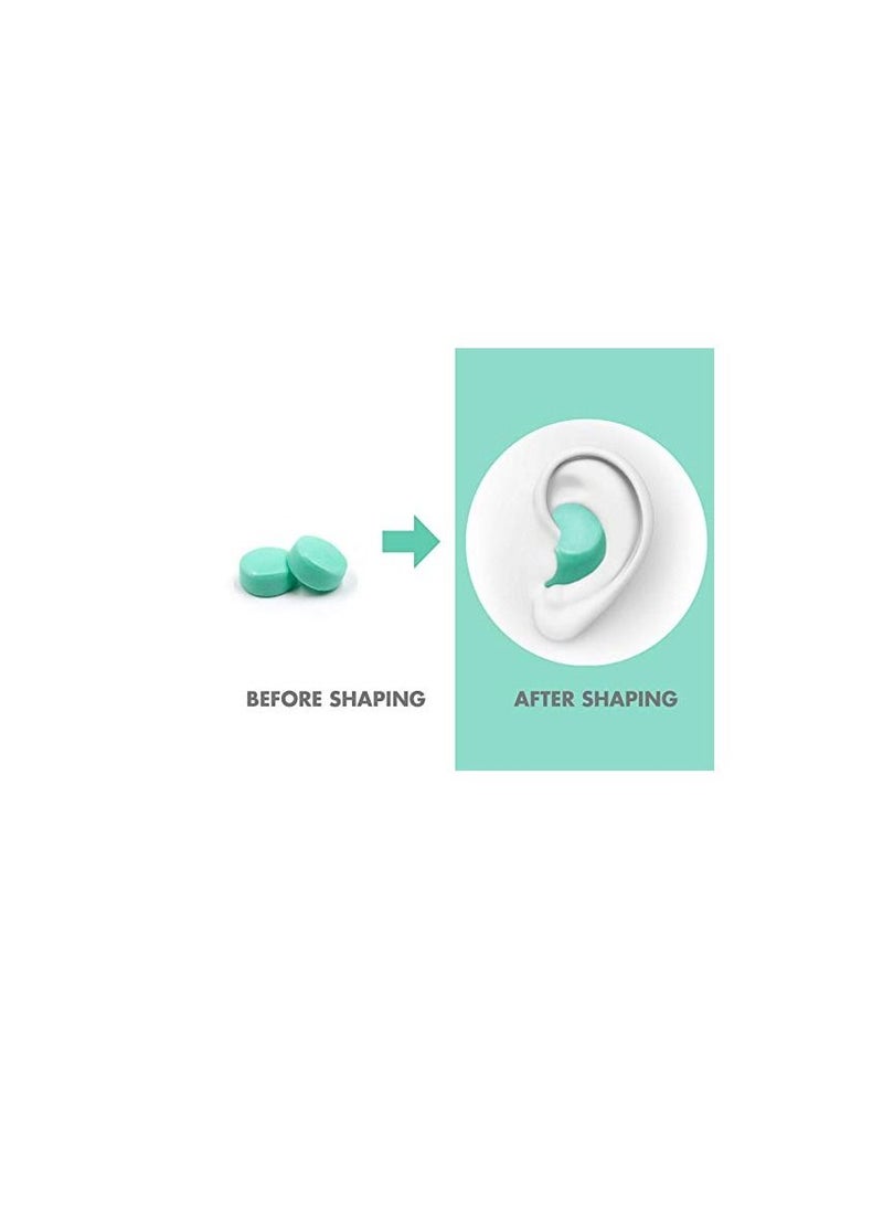 HASPRO - HASPRO [6-Pair Pack] Soft Silicone Earplugs for Sleeping, Swimming & Bathing, Anti-Snoring, Noise Cancelling Reusable Earplugs. Adults & Children (Mint) - Image 1
