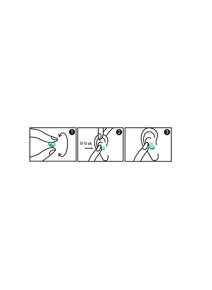 HASPRO - HASPRO [6-Pair Pack] Soft Silicone Earplugs for Sleeping, Swimming & Bathing, Anti-Snoring, Noise Cancelling Reusable Earplugs. Adults & Children (Mint) - Image 1