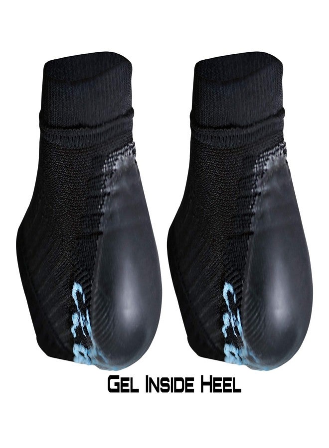 KidSole RX Gel Sports Sock for Kids with Heel Sensitivity from Severs Disease, Plantar Fasciitis (Kid's 2-7, Black) - Image 5