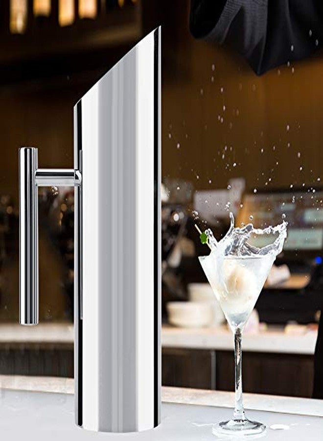 Tbest Water Pitchers Pitcher Filter,Stainless Steel Water Pitcher,Genware Stainless 50Oz,Wasserkrug Stainless Steel With Ice Guard Cold Drinking Pitcher Home Hotel Serving Tool 2L(1.5L) - Image 2