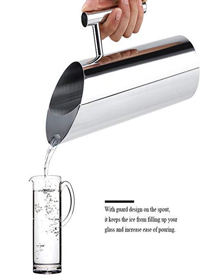 Tbest Water Pitchers Pitcher Filter,Stainless Steel Water Pitcher,Genware Stainless 50Oz,Wasserkrug Stainless Steel With Ice Guard Cold Drinking Pitcher Home Hotel Serving Tool 2L(1.5L) - Image 3