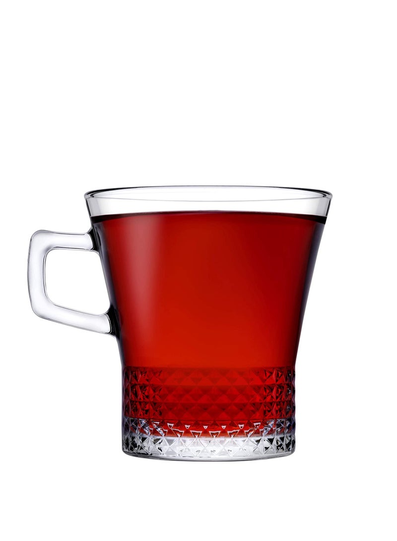 Pasabahce Tea Mug Set Kuvars -6 Cups- 250 ml -Clear Color clear - Image 2