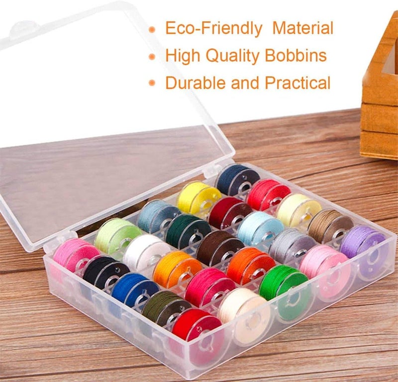 BAGTeck Bobbin Box,Machine Bobbin Organizer Plastic Case,Transparent 25 Slots Empty Bobbins Spools Box，Sewing Craft Plastic Case Storage Box for Sewing Machine - Image 5