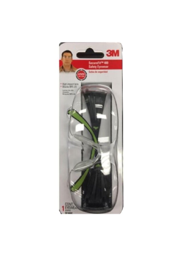 3M SecureFit 400 Anti-Scratch Safety Eyewear Glasses Clear SF400M-WV-6-PS