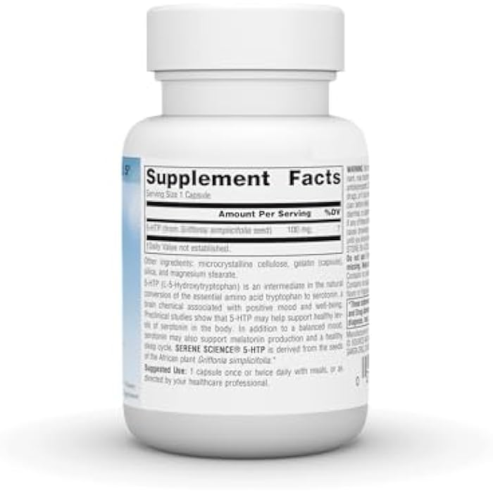 Source Naturals Serene Science 5-HTP, Balanced Mood* 100 mg - 30 Capsules - Image 2