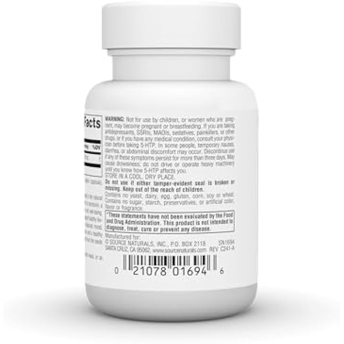 Source Naturals Serene Science 5-HTP, Balanced Mood* 100 mg - 30 Capsules - Image 3
