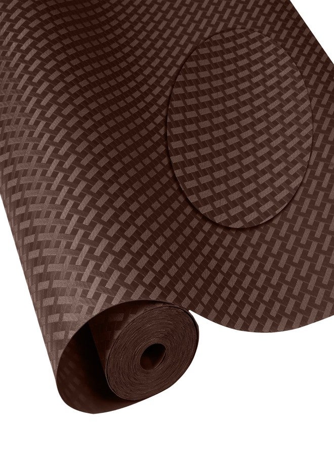ElastPro EVA Food Grade Washable Anti Slip Mat/Sheet for Fridge, Shelf Liner, Table, Kitchen Drawer mat (CoffeeBrown Crossed Stripe, 5 Meter) - Image 2