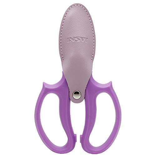 Jasni Garden Pruning Shears Scissors with Comfort Grip Handle, Premium Steel Professional Floral Scissors, Perfect for Arranging Flowers, Pruning, Trimming Plants, Gardening Tool (Purple) - Image 2