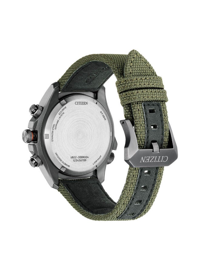 CITIZEN Nylon Chronograph Wrist Watch JV1005-02W - Image 2