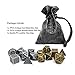 Haxtec Pirate Metal DND Dice Set DD Compatible with Dungeons and Dragons TTRPG Games 2 PackAntique Iron Antique Bronze - Image 4