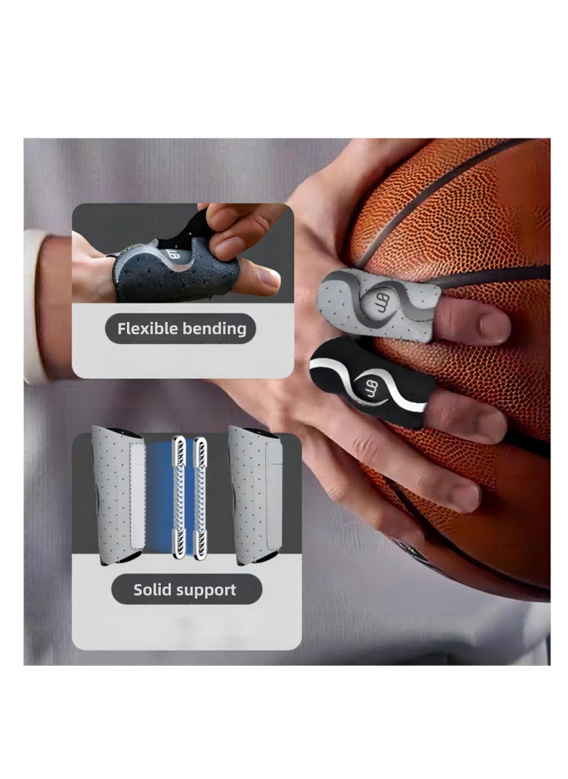 KASTWAVE - Finger Splint, Sleeves Protector, Finger Guard, Finger Buddy Bands, Compression Elastic Adjustable Finger Support Brace for Basketball Volleyball Tennis Baseball (Small, black) - Image 1