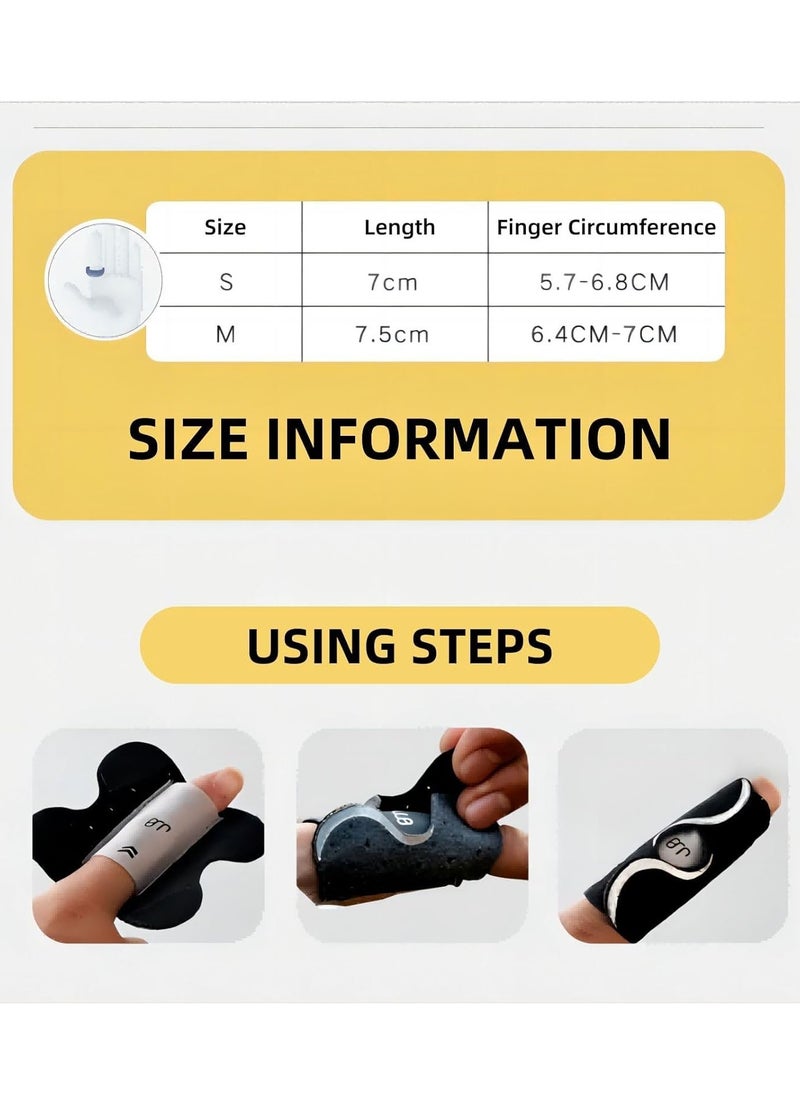KASTWAVE - Finger Splint, Sleeves Protector, Finger Guard, Finger Buddy Bands, Compression Elastic Adjustable Finger Support Brace for Basketball Volleyball Tennis Baseball (Small, black) - Image 1