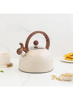 ShebSheb 2.5L Tea Pot for Stove Top,Stove top Whistling Stainless Steel Tea Kettle  - Image 1