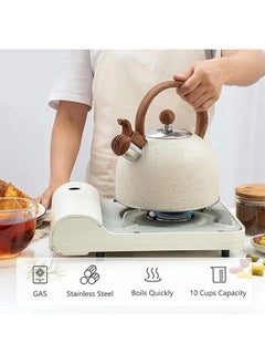 ShebSheb 2.5L Tea Pot for Stove Top,Stove top Whistling Stainless Steel Tea Kettle  - Image 3