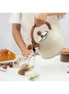 ShebSheb 2.5L Tea Pot for Stove Top,Stove top Whistling Stainless Steel Tea Kettle  - Image 5