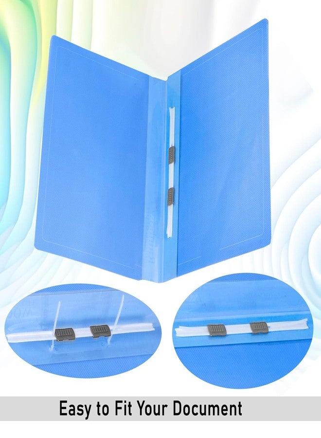 SEJASCOLLECTIONS | Pack of 10 | Plastic Report File Folder with Plastic Clip for A4 Size Document File, Presentation, Project Multicolour Transparent Pack of 10 - Image 3