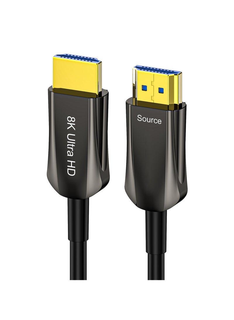 SYOSI 8K Fiber Optic HDMI Cable 6FT, 48Gbps Ultra High Speed HDMI 2.1 Cable, 8K@60Hz 4K@120Hz, Unidirectional Active HDMI Cord, Support HDR/HDCP2.2/eARC/Dolby Vision, Compatible with PS5, Xbox Series X - Image 1