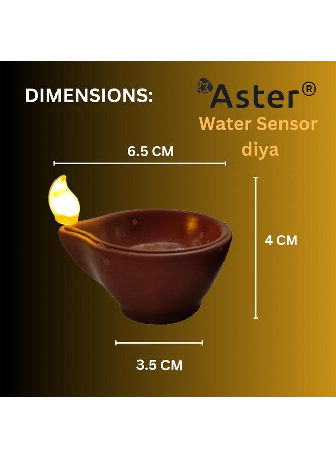Aster Water Sensor LED Light Diya | Flameless & Smokeless Warm Ambient Tea Ligth Candles for Diwali , New Year Home / Mandir Decoration (24) - Image 4