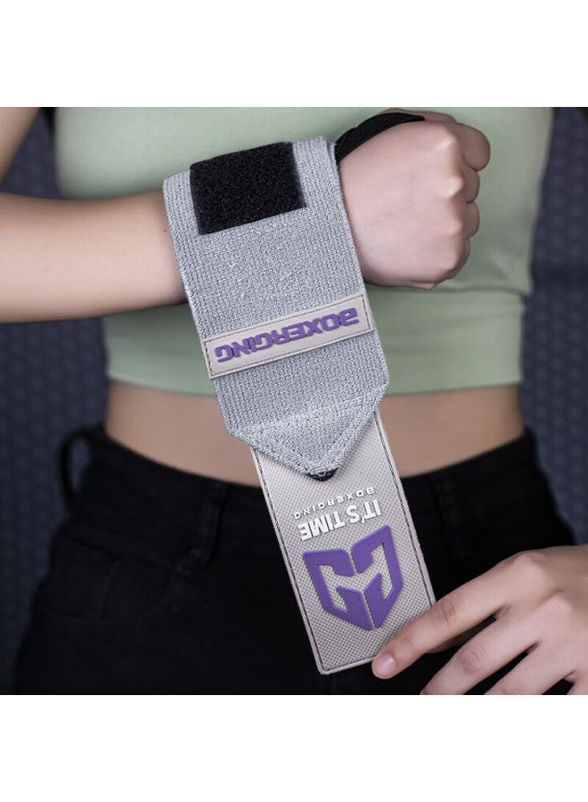 Gingpai Sport Fitness Wrist Support Men Wrist Sprain Pain Relief Women Compression Strap Sports Protection Professional Bench Press Deadlift Purple Hard Version - Image 2