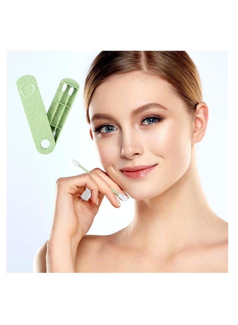 SYOSI Reusable Double-Tipped Silicone Cotton Swabs, 2 Pcs Washable and Portable Makeup Remover Swabs, Ideal for Gentle Dirt and Grease Removal - Image 4