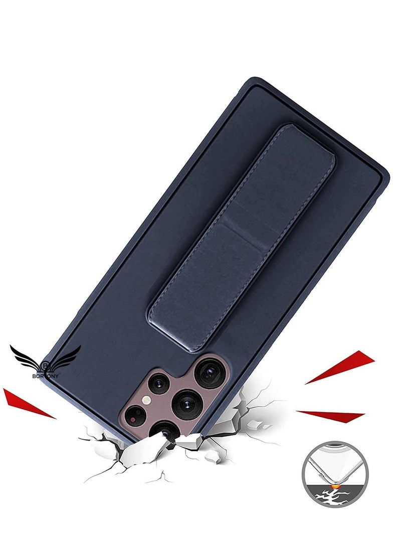BORTONY Galaxy S22 Ultra Car Mount Kickstand And Finger Grip Case Cover For Samsung Galaxy S22 Ultra - Image 4
