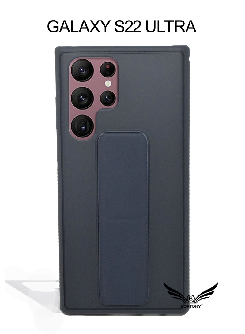 BORTONY Galaxy S22 Ultra Car Mount Kickstand And Finger Grip Case Cover For Samsung Galaxy S22 Ultra - Image 3