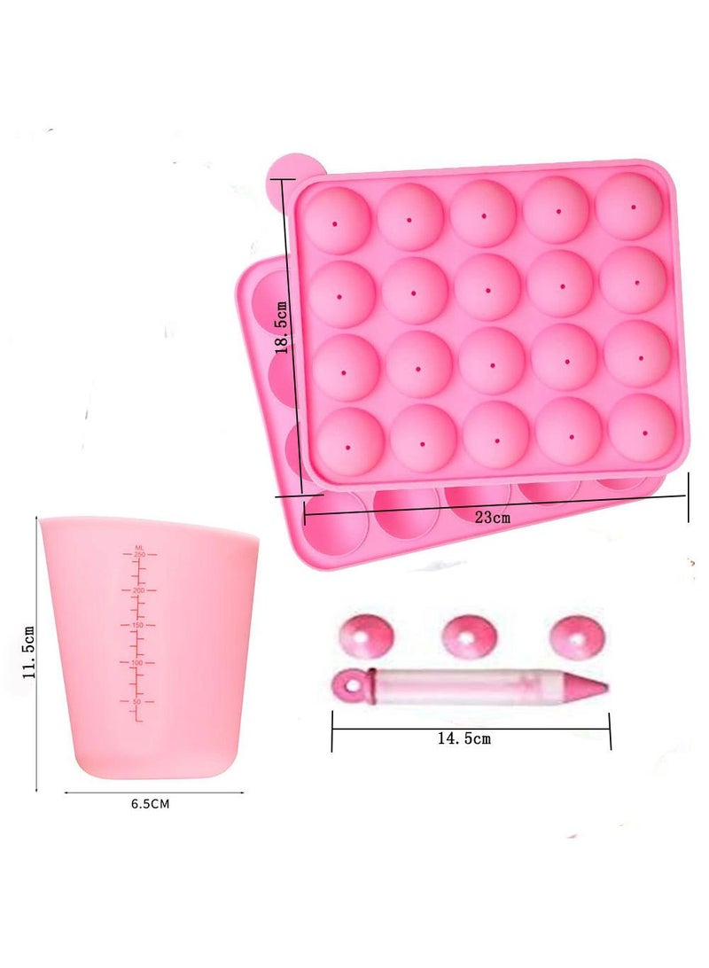 Bluejw 305-Piece Chocolate Lollipop Silicone Mold Set Acrylic 21 Hole Lollipop Display Bracket - Image 4