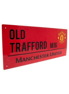 MANCHESTER CITY United Fc Street Sign Red - Metal - Old 