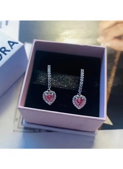 PANDORA Pandora Timeless Women's Classic Versatile Fashion Cubic Zirconia 925 Silver Shining Halo Earrings Gift 291445C01  - Image 4