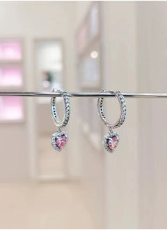 PANDORA Pandora Timeless Women's Classic Versatile Fashion Cubic Zirconia 925 Silver Shining Halo Earrings Gift 291445C01  - Image 3