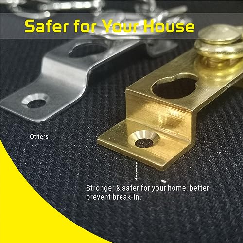 Siwil Security Door Chain Guard Solid Brass, Heavy-Duty Home Security, Sturdy and Rust-Resistant Brass Door Lock Security Chain (Brass) - Image 5