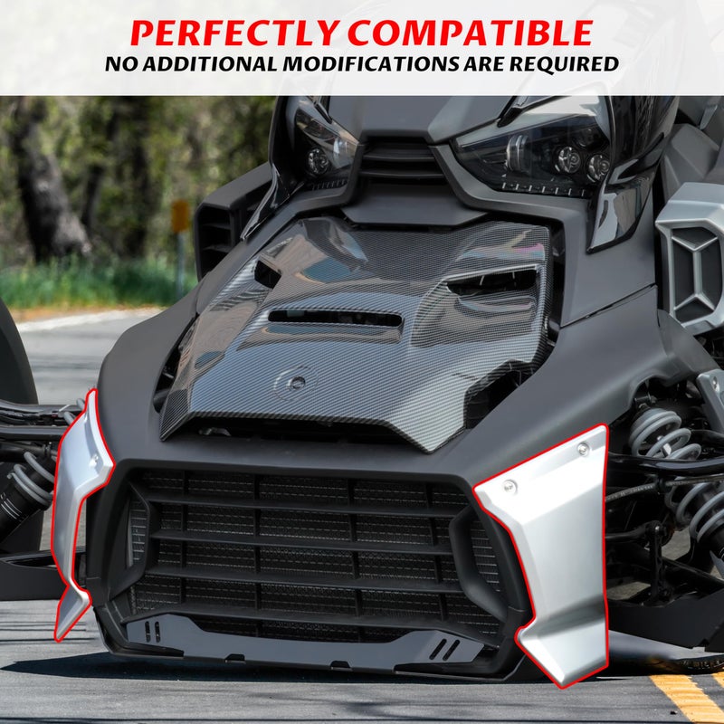 SAUTVS Silver Color Front Grill Trims for Can-Am Ryker, Lower Grill Protector for Can Am Ryker 600 900 Sport & Ryker Rally Edition All Models Accessories (Replace OEM 219400947) - Image 3