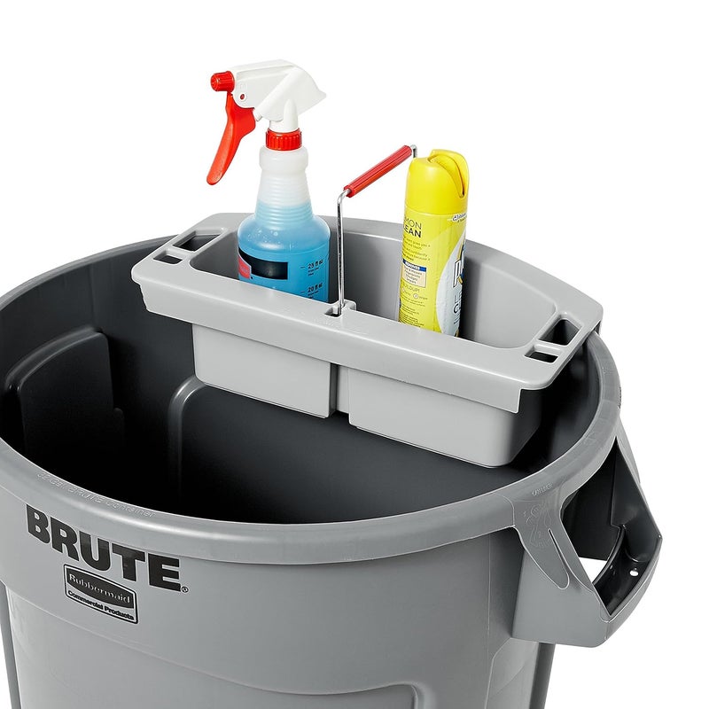 Rubbermaid Rubbermaid Commercial BRUTE Maid Caddy compatible with BRUTE 44 GAL Containers Gray for Cleaning Tool Storage for WipesSpray BottlesBrushesDustpansScrubbersGloves  - Image 5