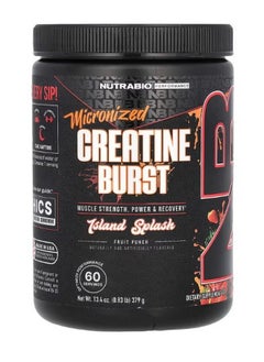 NutraBio Performance Micronized Creatine Burst Island Splash Fruit Punch 0.83 lb 379 g  - Image 1