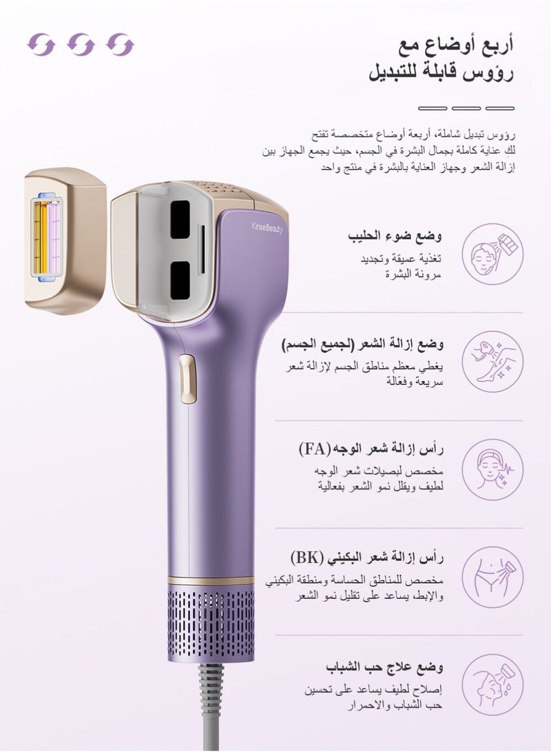 KinseiBeauty New T36 Hair Removal IPL Laser Epilator ICE Cold 999999 Flashes Automatic Home Use Remover For Women Men Body Depilador a lasere - Image 2